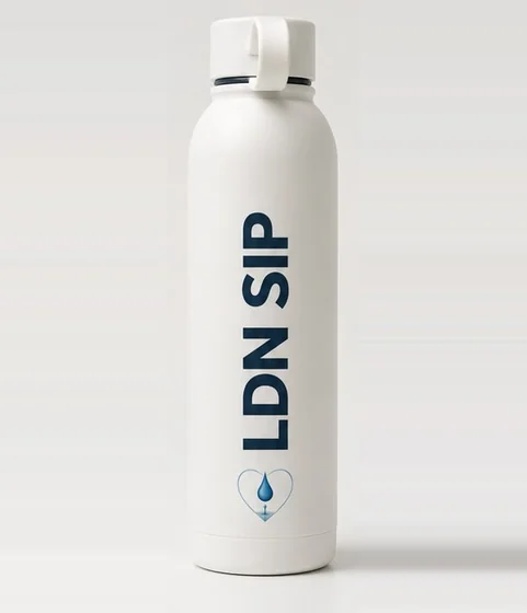 LDN SIP reusable bottle, side view