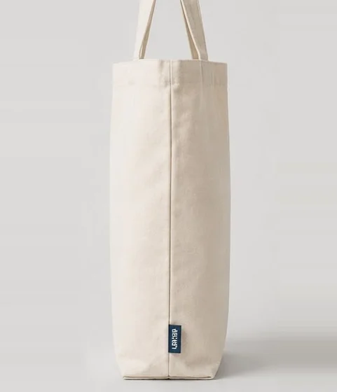LDN SIP organic cotton tote, side view